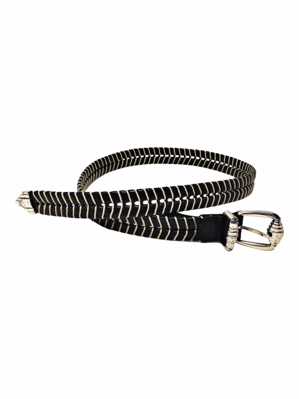 Tommy Bahama Men’s Vintage Woven Leather and String Belt Size 34